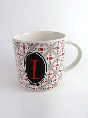 Anthropologie Monogram Initial 'I' Emerson Quote Mug